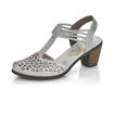 Slika Ženske sandale Rieker 40969 silver/frost